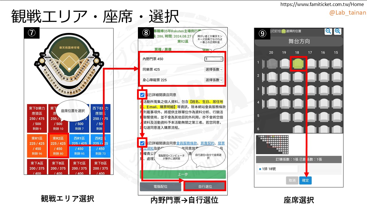 台湾プロ野球の楽天モンキーズのオンラインでのチケット購入方法