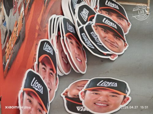 外野選手の顔パネル